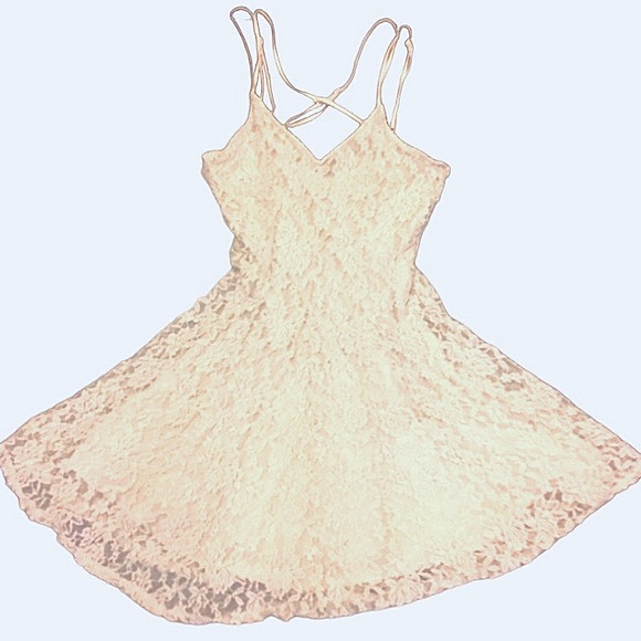 AMERICAN EAGLE OUTFITTERS Lace Overlay Spaghetti Strap Skater Dress size… - Picture 7 of 13